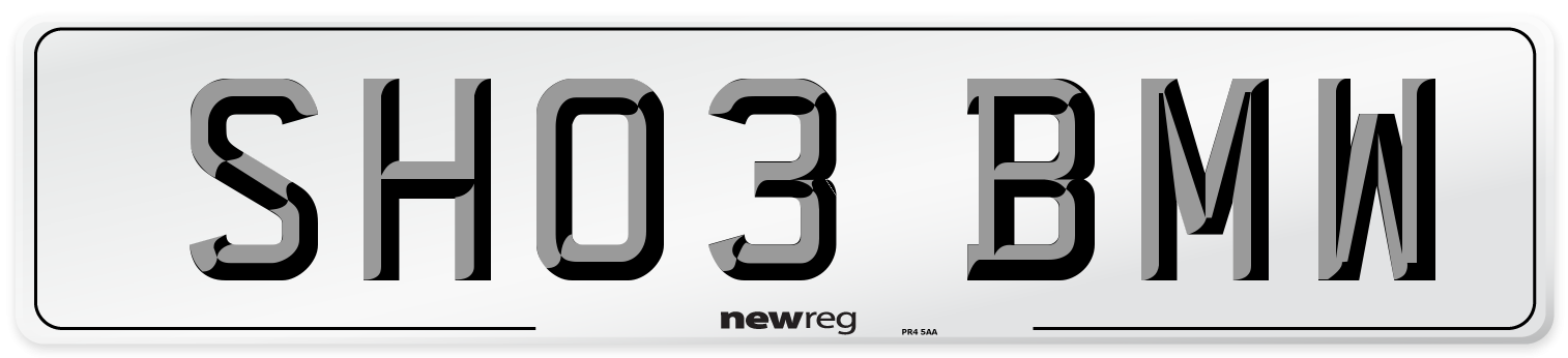 SH03 BMW Number Plate from New Reg